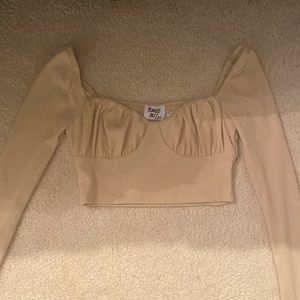 Princess polly cream crop long sleeve